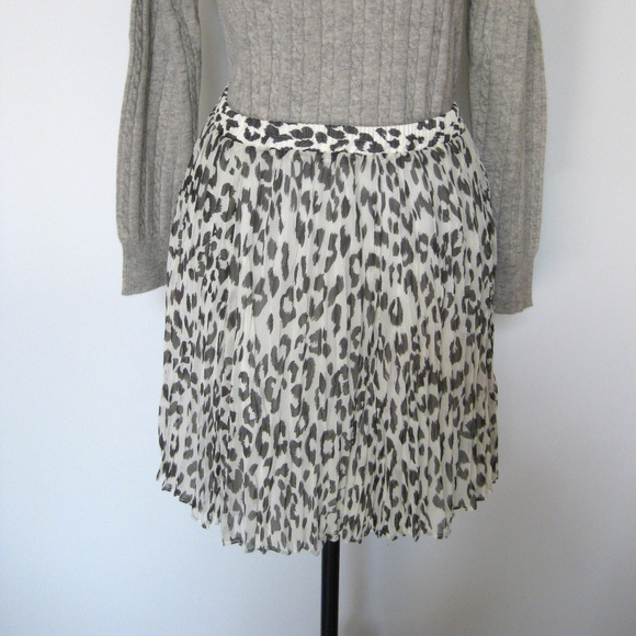 Aqua Bloomingdales NWT LeopardSkirt Sz Large - Picture 2 of 7